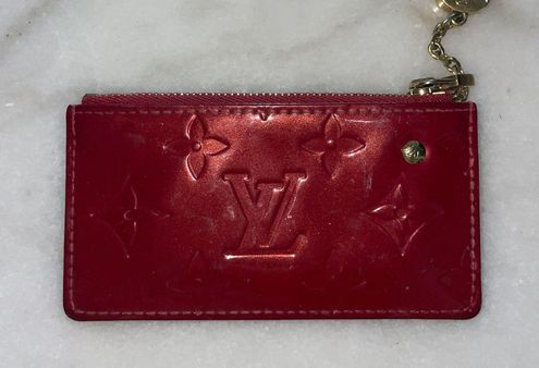 louis vuitton red key pouch