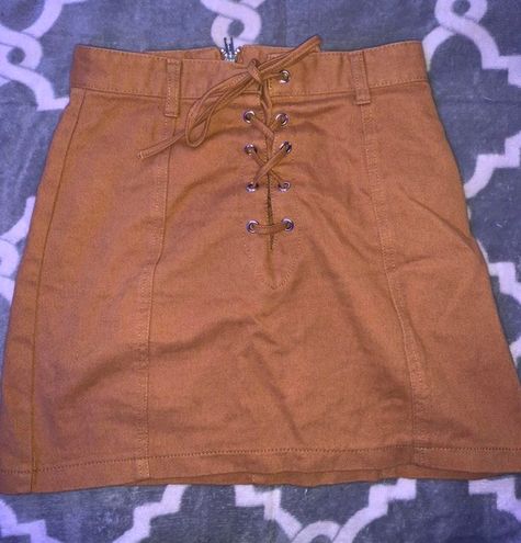 tan mini skirt forever 21