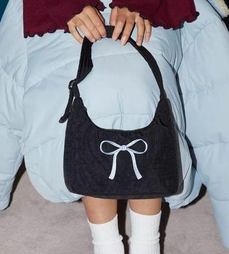 BAGGU UO Exclusive Embroidered Bow Mini Nylon Shoulder Bag