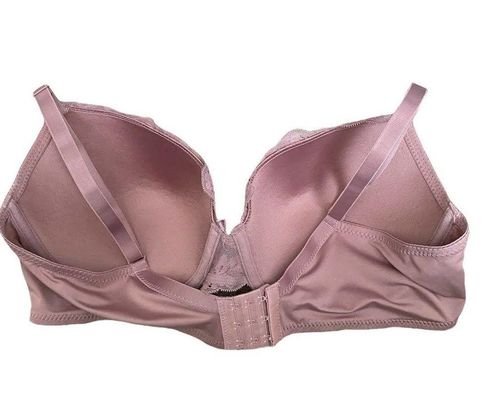 Laura Ashley Pink Purple Lace Nylon Blend Stretch Underwire Bra