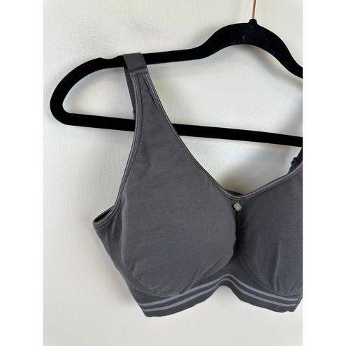 Lounge Breezies Bra Cotton Touch Wirefree Padded Graphite Gray Size L Size L  - $13 - From Xochipilli