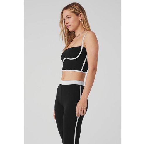 Alo Yoga Airbrush Streamlined Bra Tank Black/White Size Medium Black - $95  - From Julie