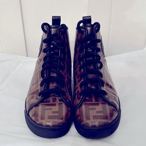 Fendi High top Monogrammed Shoes Brown Size 5 - $632 - From Andrea