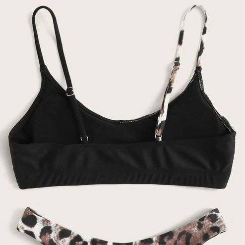 half cheetah half black bikini
