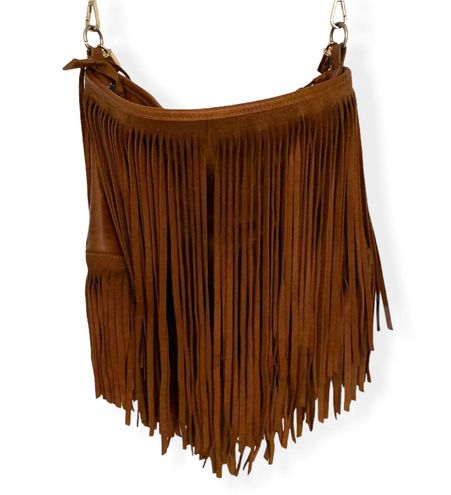 How to make a fringe crossbody boho purse from thrifted items