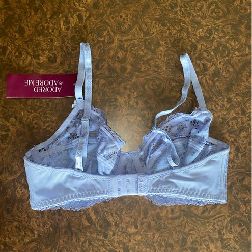 Adored by Adore Me Women's Chelsey Floral Lace Unlined Underwire Bra 