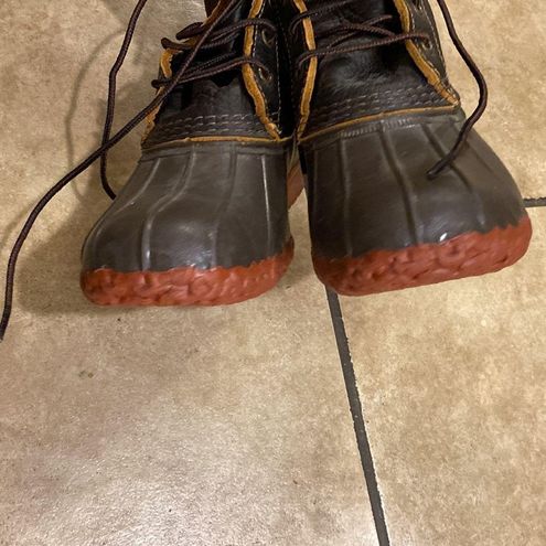 L.L.Bean Leather Rare Red Bottom Duck Boots Size 6 - $143 - From Tara