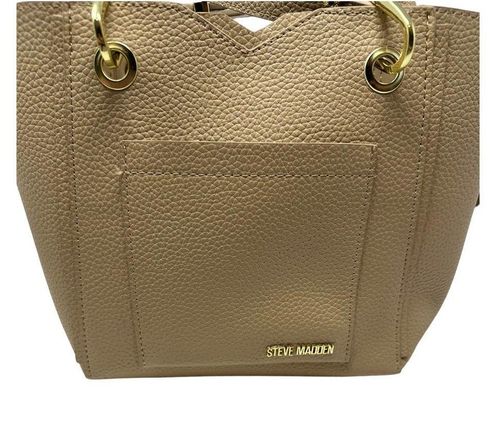 NWT Steve Madden Bkarta Satchel Crossbody Purse with Scarf Tan