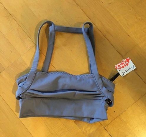 Free People Movement ⛄️ FP Movement Sexy Cutout, Open Back, Square Neck  Fitness Bra, Blue, XS - $44 New With Tags - From Onepastryaday