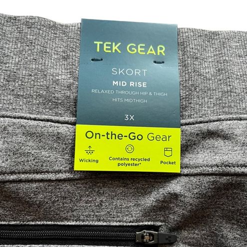 Tek Gear Skort, On The Go Gear, Athleisure, Activewear, Gray Size 3X - $22  New With Tags - From Resale