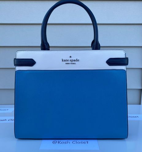Kate Spade Staci Colorblock Large Satchel -Niagara Multi Blue - $169 (58%  Off Retail) New With Tags - From Kash