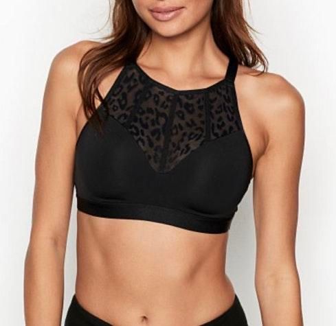 High Neck Sports Bra Black