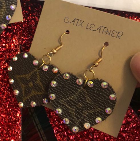 Pink Upcycled Louis Vuitton Statement Earrings – RumHeart