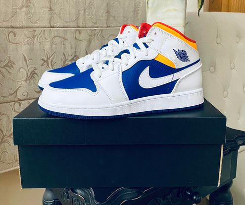 Air Jordan 1 Mid 'White Deep Royal Blue