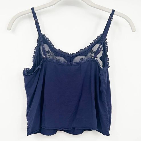 Savage X Fenty Womens Sexy A Peek Behind The Lace Cami Lingerie Top Size S  Navy - $26 - From Danielle