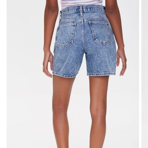 Crisscross-Waist Denim Shorts