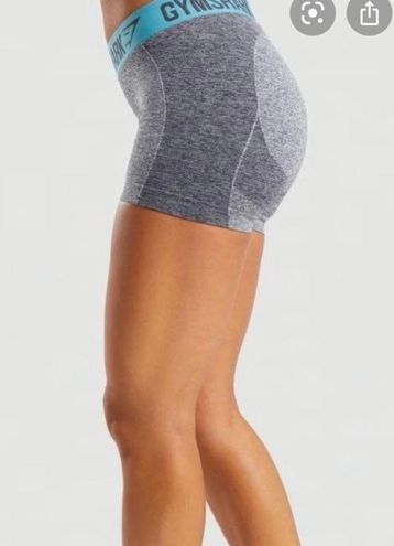 Gymshark Flex Shorts - Charcoal Marl/Light Green