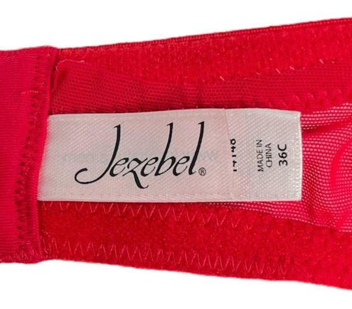 Jezebel Zip It Up Balconette Push Up Bra Red Black Size 36C - $19 - From  Shop