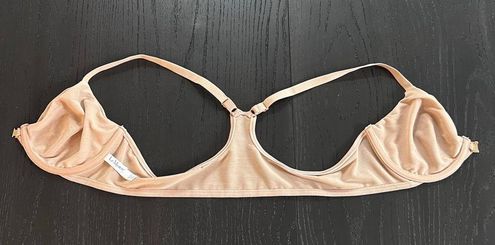 LE MYSTERE Nude Sheer Mesh Unlined Underwire Front Closure Racerback Bra 34B  Size undefined - $32 - From Isabelle