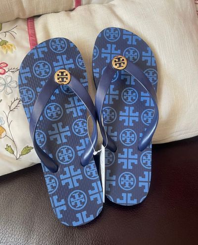 Tory Burch PVC Flip Flops Thong Sandals Square Traveler Logo size 6 avail  Multiple - $65 New With Tags - From daisy