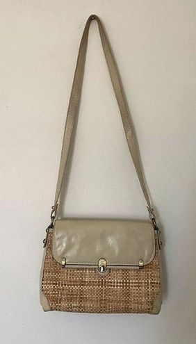 Etienne Aigner VINTAGE Shoulder Bag Woven Straw and Leather Purse