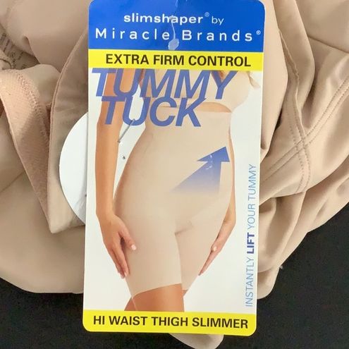 SlimShaper by Miracle Brands Women's High-Waisted Tummy Tuck Thigh Slimmer  Size M - $17 New With Tags - From GetFit