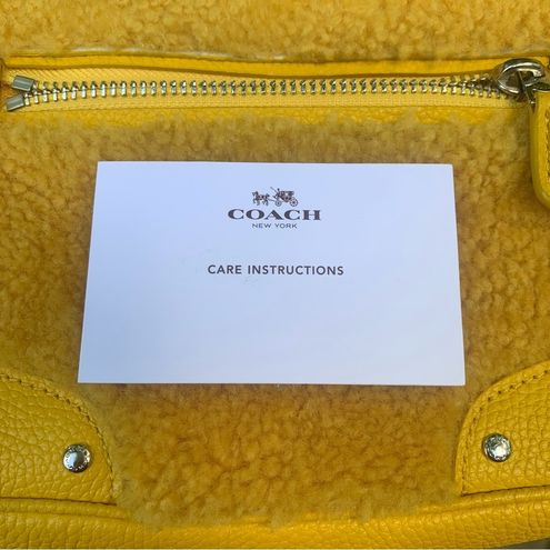 Coach Purse Small Rhyder Pochette Leather Shearling Crossbody Yellow Style  36490 - $79 - From Jessica