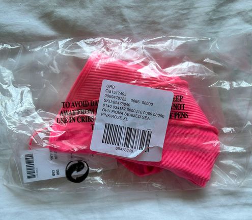 Out From Under Fiona Seamless Seamed Bra Crop Top Pink Size XL