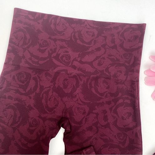 Spanx Cropped Look at Me Now Seamless Leggings Garnet Rose!