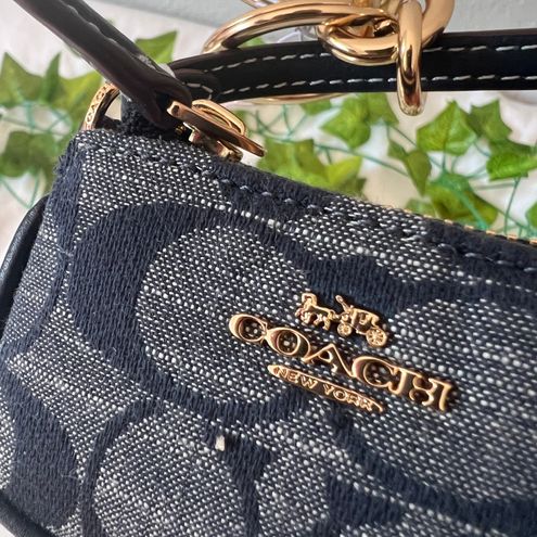 Coach Outlet Mini Nolita Bag Charm In Signature Chambray