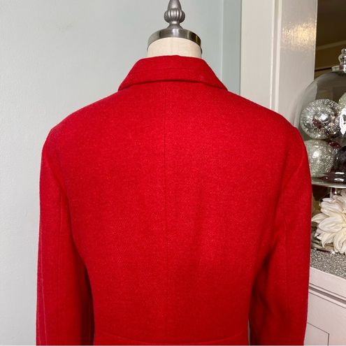 Shetland Wool Blazer - Red Pop