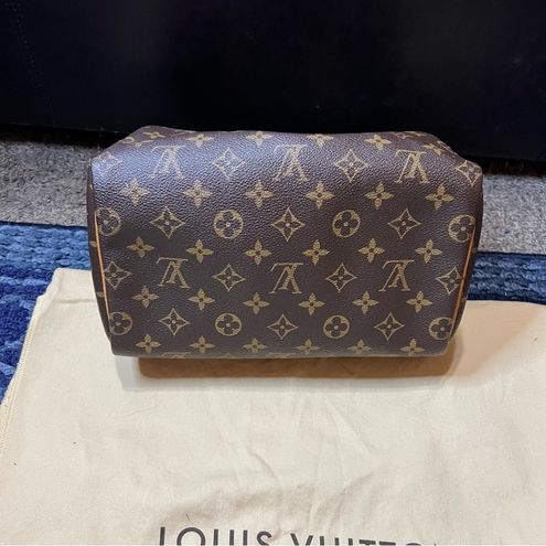 Louis Vuitton speedy 25 monogram with dust bag and base shaper