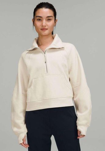 Lululemon Scuba Oversized Funnel-neck Half Zip In White