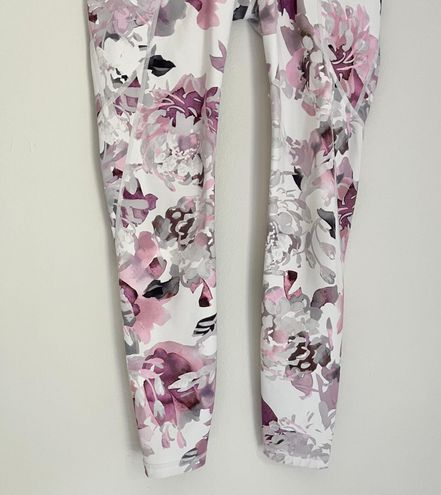 Athleta Women's 7/8 Length Salutation Leggings Pink Peony Pink White XS