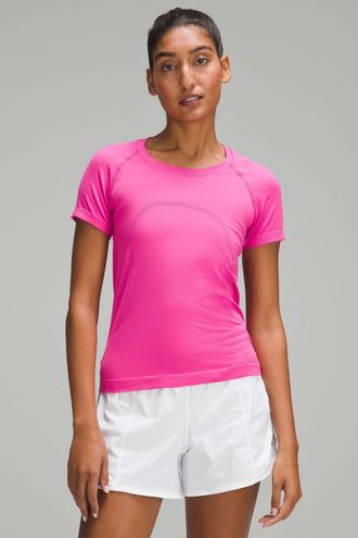 Lululemon Swiftly Tech Long Sleeve Shirt 2.0 Race Length Pink Size