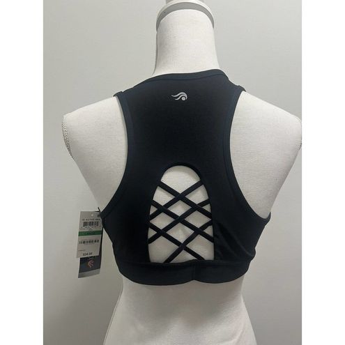 Ideology NWT Crisscrossed Black Sports Bra Gray Sz Large - $5 New With Tags  - From Krista