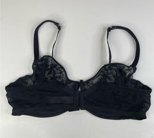 Savage x Fenty Black Unlined 3D Floral Bra Size 42D - $39 - From