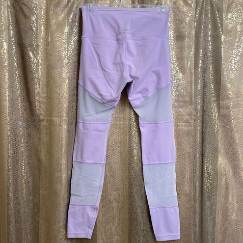 Lorna Jane Vent Booty Lavender Mesh Panel High Waisted Leggings