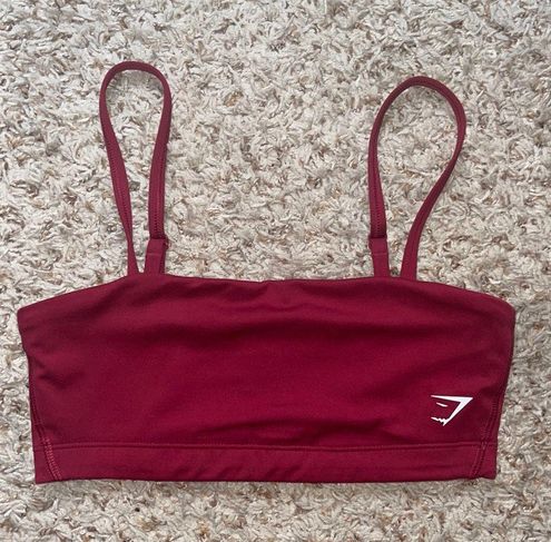 Gymshark Bandeau Sports Bra - Burgundy