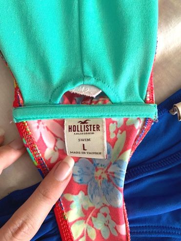 Hollister blue floral bikini