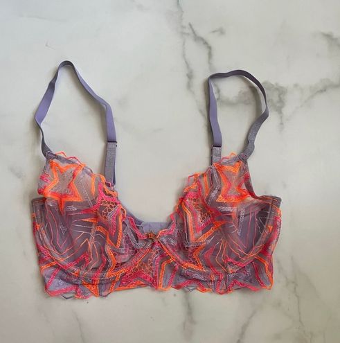 Savagexfenty New Savage Fenty Shining Star Embroidered Half Cup Plunge Bra  Size 32DD Gold - $38 (41% Off Retail) New With Tags - From Alana