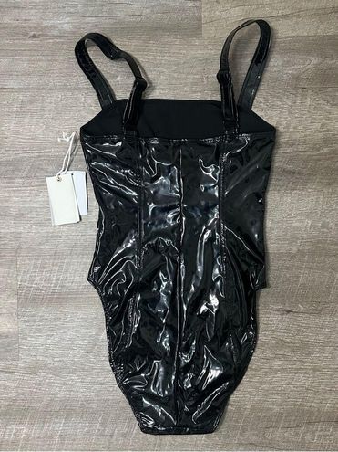 Good American Faux Leather Bodysuit size 0 NWT - $90 New With Tags