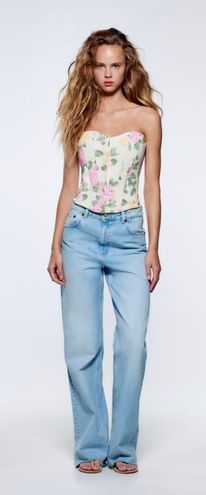 ZARA Floral Corset Top Multi - $86 (14% Off Retail) New With Tags