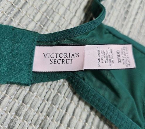 Victoria's Secret Dream Angels Push Up Bra Size 32DDD Green