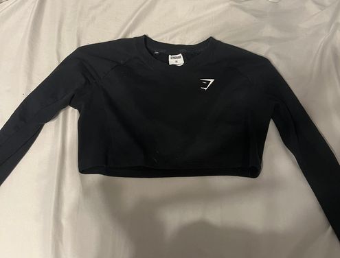 Gymshark black longsleeve cropped shirt Size XS - $14 (65% Off