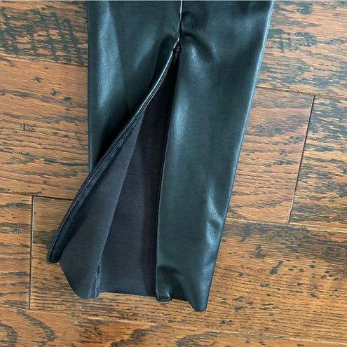 SKIMS, Pants & Jumpsuits, Skims Faux Leather Anklezip Matte Leggings In  Onyx Black Size Xl Nwt