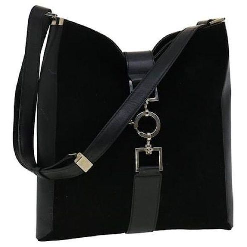 Sell Gucci Vintage Suede Shoulder Bag - Black