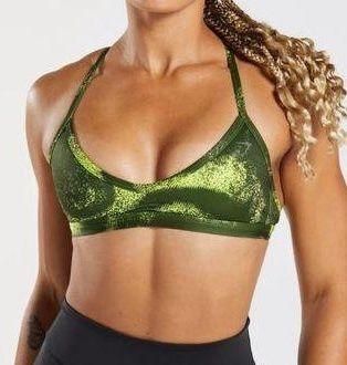 Gymshark NWT GS POWER MINIMAL SPORTS BRA Moss Olive Print Size XS - $40  (52% Off Retail) New With Tags - From Melodie