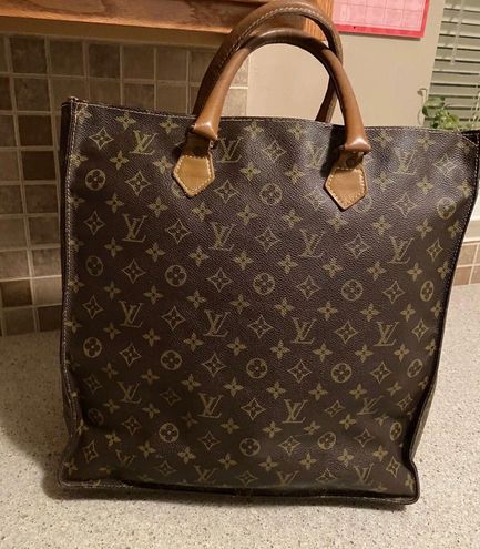 Louis Vuitton Brown, Pattern Print Vintage Monogram Sac Plat