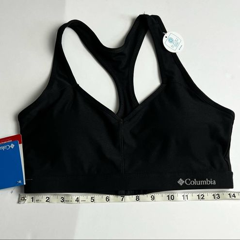 Columbia Womens Black Athletic Sporty High Impact Sports Bra Sz M